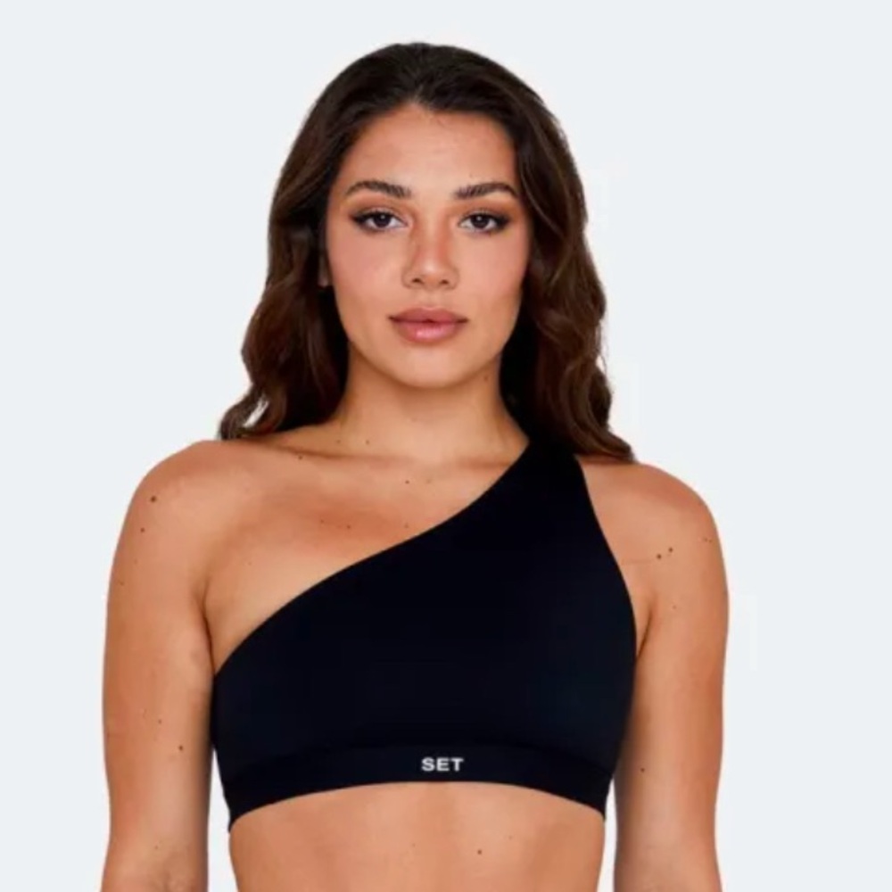 SETACTIVE LuxForm One Shoulder Bra in Onyx size M